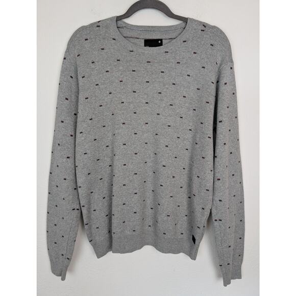 Tavik Sweatshirt Sweater Embroidered Crew Neck Streetwear Fall Gray Size M - Picture 1 of 10